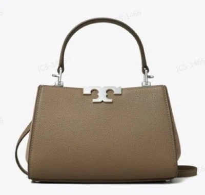 Tory Burch Eleanor Mini Pebbled Leather Satchel Bag In Wild Mushroom