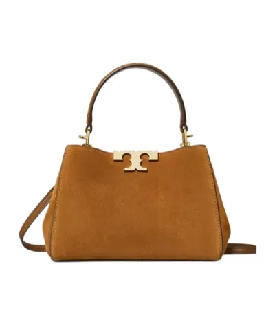Tory Burch Mini Eleanor Suede Satchel Bag In Brown