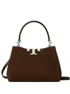 Tory Burch Mini Eleanor Suede Satchel Bag In Brown