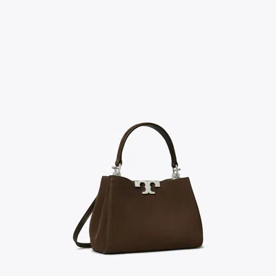 Tory Burch Mini Eleanor Suede Satchel In Brown