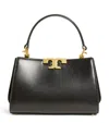 Tory Burch Eleanor Mini Satchel Leather Shoulder Bag In Black