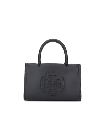 Tory Burch Mini "ella" Bag In Black Biotex™ Fabric