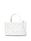 Tory Burch Mini Ella Bio Perforated Tote Bag In White