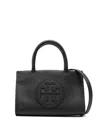 Tory Burch Handbag With Embossed Logo On The Front In Black