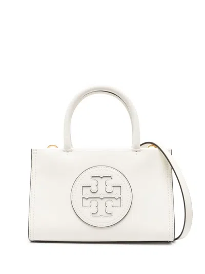Tory Burch Ella Logo-patch Tote In Neutrals