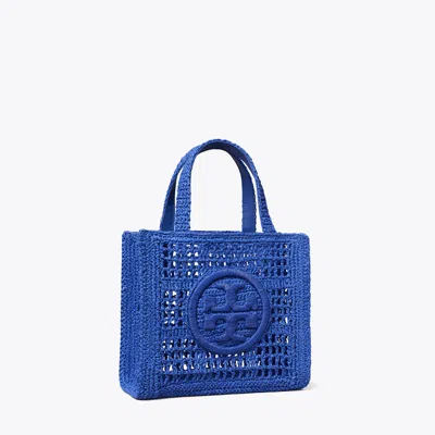 Tory Burch Mini Ella Hand-crocheted Tote In Blue