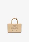 Tory Burch Mini Ella Patent Leather Tote Bag In Cream