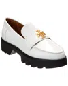 Tory Burch Mini Everly Chunky Leather Loafer In White