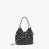 Tory Burch Mini Fleming Bell Hobo Bag In Black
