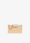 Tory Burch Mini Fleming Chain Clutch In Sand