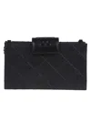 Tory Burch Mini Fleming Chain Wallet In Black