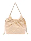 Tory Burch Mini Fleming Hobo Bag In Beige