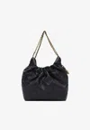 Tory Burch Mini Fleming Hobo Bag In Black