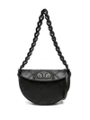 Tory Burch Mini Fleming Leather Tote Bag In Black