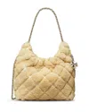 Tory Burch Fleming Genuine Shearling Hobo Bag In White