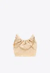 Tory Burch Mini Fleming Shoulder Bag In Beige