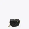 Tory Burch Mini Fleming Soft Chain Wallet In Black