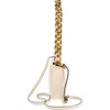 Tory Burch Mini Fleming Soft Crescent Shoulder Bag In New Cream