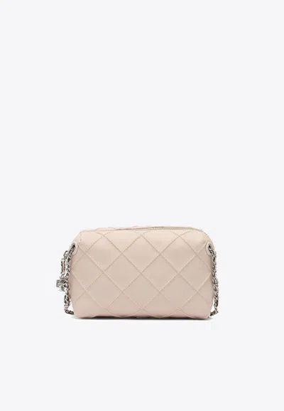 Tory Burch Mini Fleming Soft Crossbody Bag In Pink