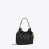 Tory Burch Mini Fleming Soft Hobo Bag In Black