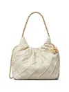 Tory Burch Mini Fleming Soft Hobo Bag In Neutral