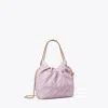 Tory Burch Mini Fleming Soft Hobo Bag In Pale Purple