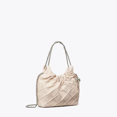 Tory Burch Mini Fleming Soft Hobo Bag In Pink
