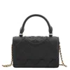 Tory Burch Mini Fleming Soft Top-handle Chain Wallet In Black