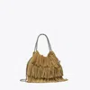 Tory Burch Mini Fleming Suede Fringe Hobo Bag