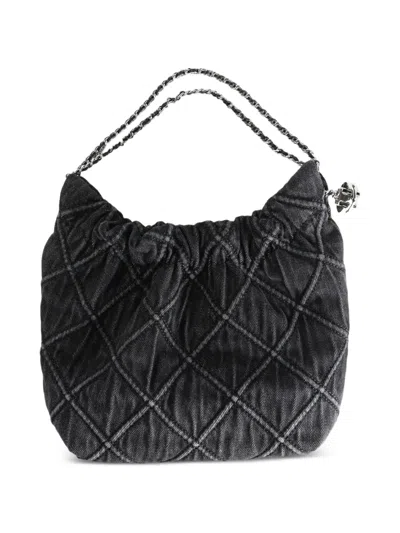 Tory Burch Mini Fleming Tote Bag In Black