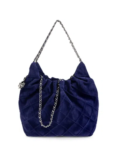 Tory Burch Mini Fleming Tote Bag In Blue