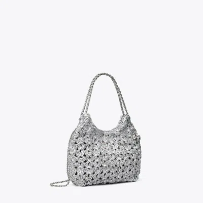 Tory Burch Mini Fleming Woven Hobo Bag