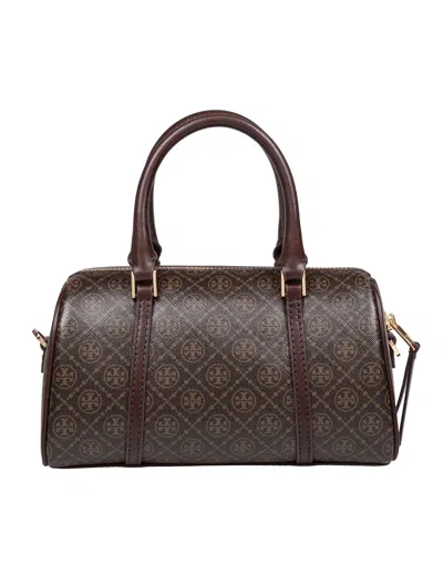 Tory Burch Mini Handbag In Canvas T Monogram In Brown