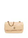 Tory Burch Mini Kira Quilted Leather Crossbody Bag In Nude