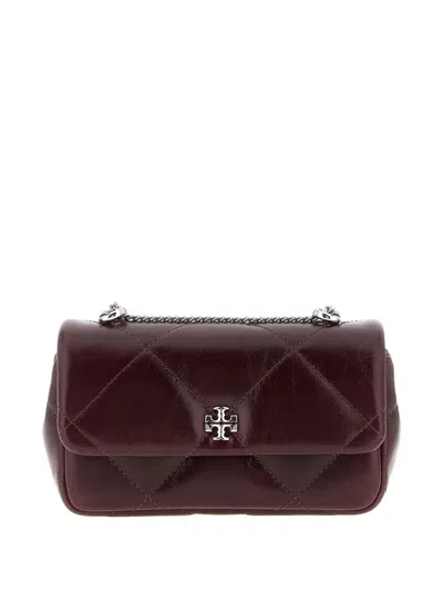 Tory Burch Mini Kira Diamond Cross Body Bag In Red