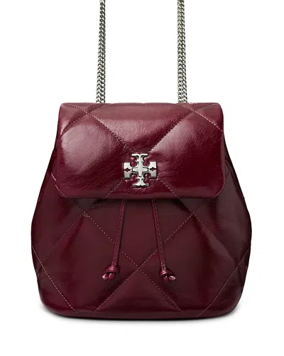Tory Burch Mini Kira Diamond Quilt Backpack In Red