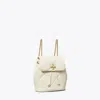 Tory Burch Mini Kira Diamond Quilt Backpack In White