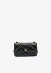 Tory Burch Mini Kira Diamond Quilt Crossbody Bag In Black