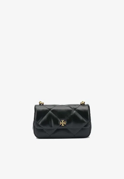 Tory Burch Mini Kira Diamond Quilt Crossbody Bag In Black