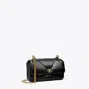 Tory Burch Mini Kira Diamond Quilt Flap Bag In Black