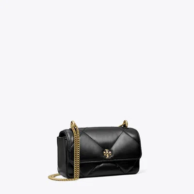 Tory Burch Mini Kira Diamond Quilt Flap Bag In Black
