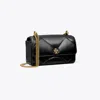 Tory Burch Mini Kira Diamond Quilt Flap Bag In Black