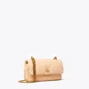 Tory Burch Mini Kira Diamond Quilt Flap Bag In Orange