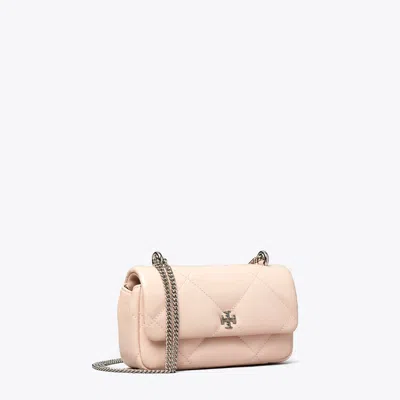 Tory Burch Mini Kira Diamond Quilt Flap Bag In Soft Pink