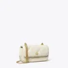 Tory Burch Mini Kira Diamond Quilt Flap Bag In White