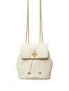 Tory Burch Mini Kira Diamond Quilt Leather Backpack In White