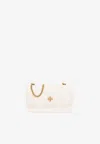 Tory Burch Mini Kira Diamond Quilt Shoulder Bag In White