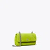 Tory Burch Mini Kira Diamond Quilt Suede Flap Bag