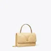 Tory Burch Mini Kira Diamond Quilt Top-handle Chain Wallet In Vanilla Soft Serve