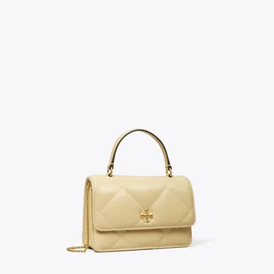Tory Burch Mini Kira Diamond Quilt Top-handle Crossbody In White